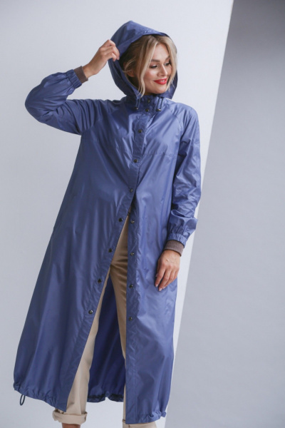 Плащ без подклада с регулируемым низом и капюшоном Ma Vie М-683 - фото 4