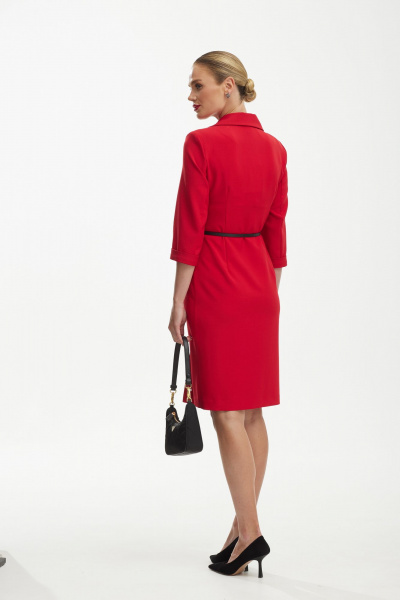 Платье полуприлегающего силуэта с двубортной застежкой Твой имидж 1980 красный - фото 2