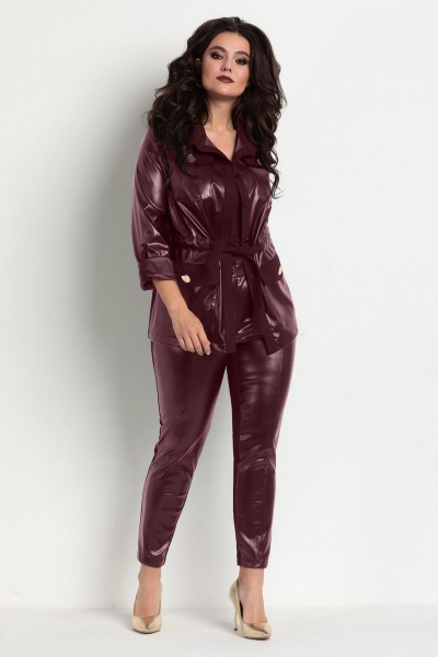 Брюки, жакет Solomeya Lux 753/748 бордо - фото 1
