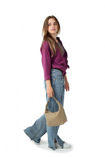 Бежевая сумка из экокожи на каждый день MT.Style Ola Iris2 - фото 4