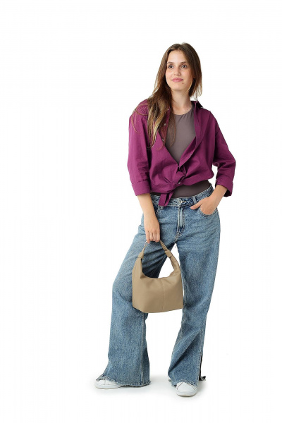 Бежевая сумка из экокожи на каждый день MT.Style Ola Iris2 - фото 3