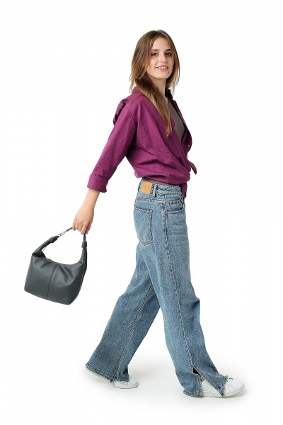 Серая сумка из экокожи на каждый день MT.Style Ola Grafit2 - фото 5