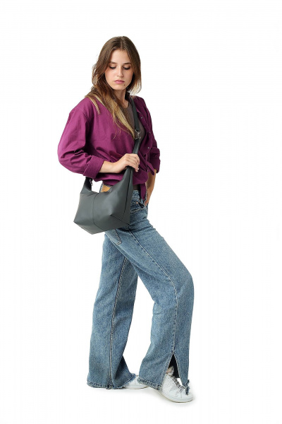 Серая сумка из экокожи на каждый день MT.Style Ola Grafit2 - фото 4