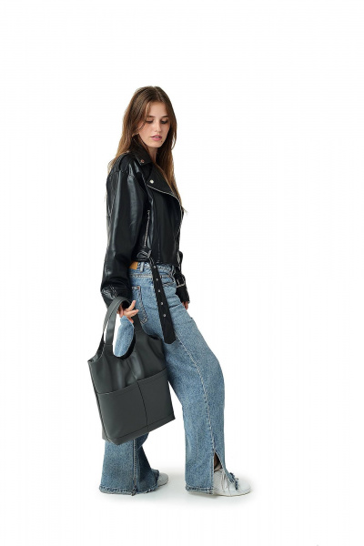 Модная сумка из экокожи для повседневных образов MT.Style City Grafit2 - фото 3