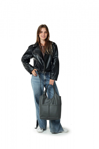 Модная сумка из экокожи для повседневных образов MT.Style City Grafit2 - фото 1