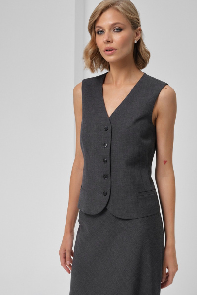 Демисезонный жилет из шерсти с V-вырезом и приталенным кроем HELEN BIRCH Ji002b - фото 1