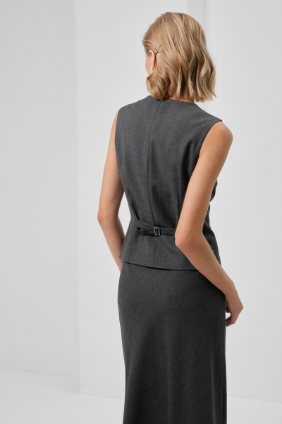 Демисезонный жилет из шерсти с V-вырезом и приталенным кроем HELEN BIRCH Ji002b - фото 8