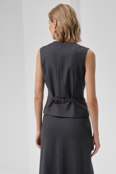 Демисезонный жилет из шерсти с V-вырезом и приталенным кроем HELEN BIRCH Ji002b - фото 7