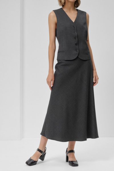 Демисезонный жилет из шерсти с V-вырезом и приталенным кроем HELEN BIRCH Ji002b - фото 6