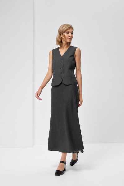 Демисезонный жилет из шерсти с V-вырезом и приталенным кроем HELEN BIRCH Ji002b - фото 3