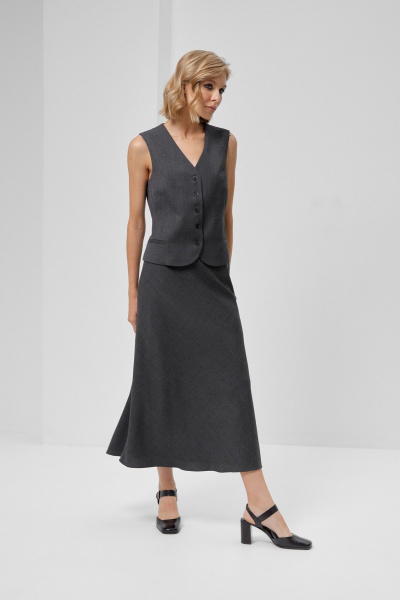 Демисезонный жилет из шерсти с V-вырезом и приталенным кроем HELEN BIRCH Ji002b - фото 2