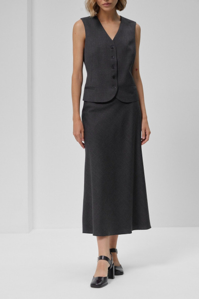 Миди юбка трапециевидного кроя из шерстяной ткани HELEN BIRCH U007 - фото 5