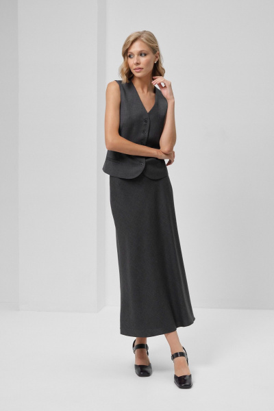 Миди юбка трапециевидного кроя из шерстяной ткани HELEN BIRCH U007 - фото 2
