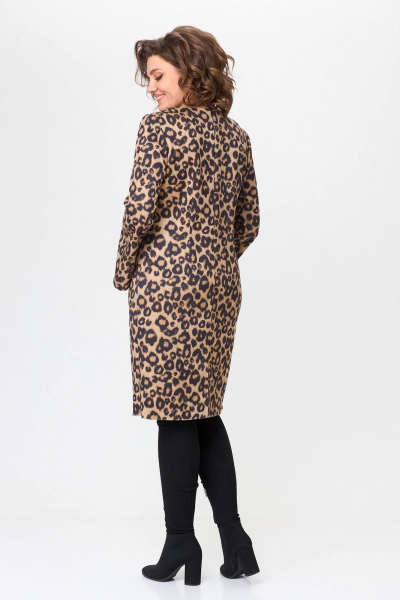 Полу приталое платье из трикотажа с высоким разрезом и нарядным стилем Koketka i K 1196 - фото 10