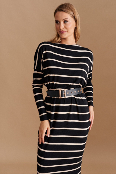 Платье ELLETTO 1044 черно-бежевый - фото 6