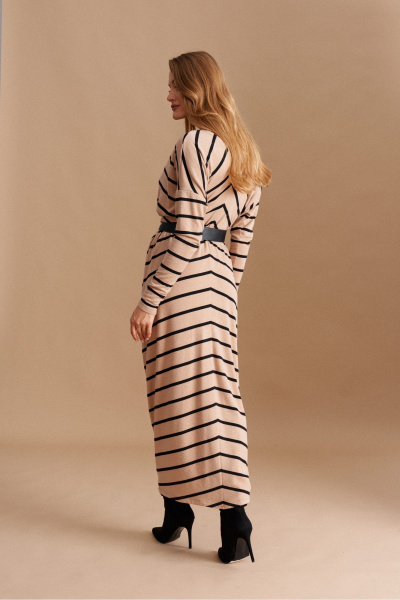 Платье ELLETTO 1044 бежево-чёрный - фото 2