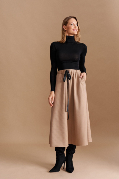 Юбка ELLETTO 2294 бежевый - фото 7
