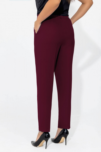 Брючный костюм с анималистичным принтом и классическим пиджаком Gold Style 2675 бордо - фото 8