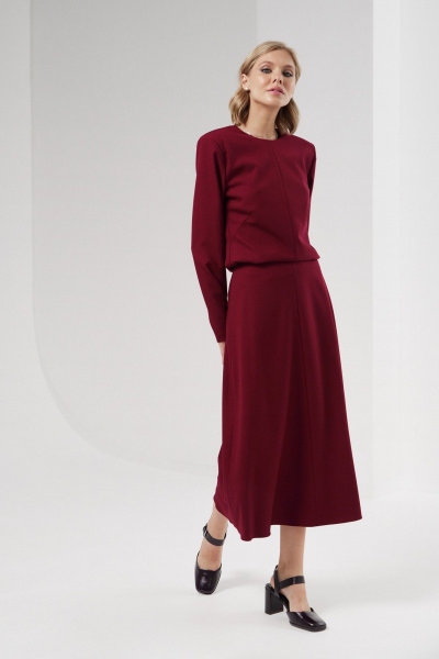 Блуза полуприлегающего силуэта с круглой горловиной из струящейся ткани HELEN BIRCH Bl034d - фото 1