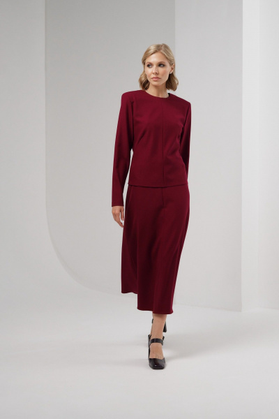 Блуза полуприлегающего силуэта с круглой горловиной из струящейся ткани HELEN BIRCH Bl034d - фото 6