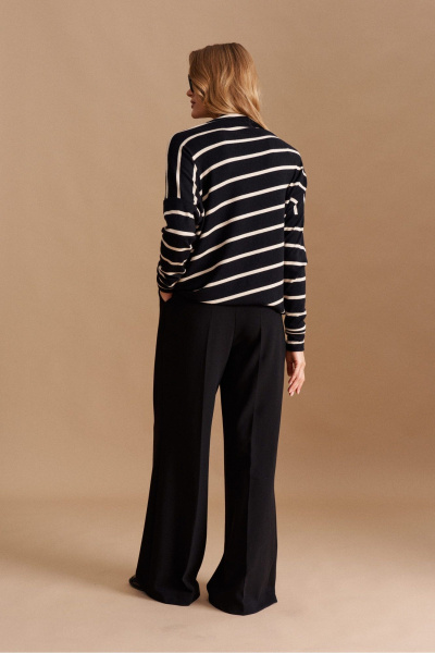 Джемпер ELLETTO 3748 чёрно-бежевый - фото 6