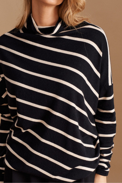 Джемпер ELLETTO 3748 чёрно-бежевый - фото 4