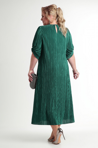 Длинное вечернее платье из плиссированной ткани с цветком Algranda А4017-6 - фото 7