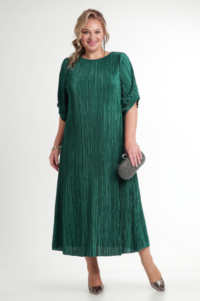 Длинное вечернее платье из плиссированной ткани с цветком Algranda А4017-6 - фото 9