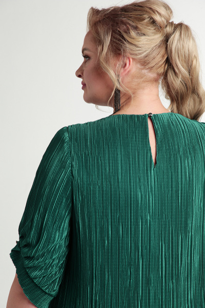 Длинное вечернее платье из плиссированной ткани с цветком Algranda А4017-6 - фото 10