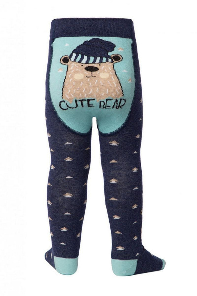 Детские демисезонные трикотажные колготки с рисунками из хлопка CONTE Conte-kids_TIP-TOP_Мишка_478 - фото 2