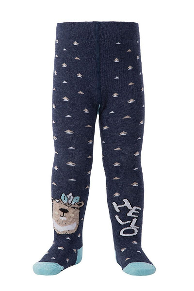 Детские демисезонные трикотажные колготки с рисунками из хлопка CONTE Conte-kids_TIP-TOP_Мишка_478 - фото 1