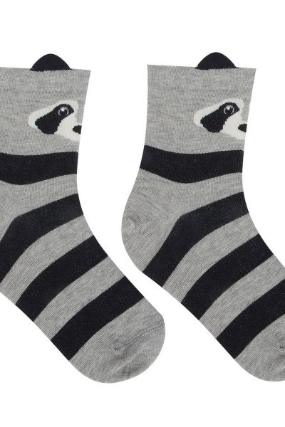 Детские демисезонные хлопковые носки с рисунками-мордашками CONTE Conte-kids_TIP-TOP_Мордашки_317 серый - фото 3