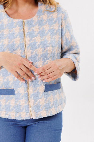 Брюки, жакет Michel chic 1397 голубой,деним - фото 7