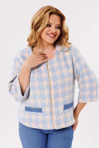 Брюки, жакет Michel chic 1397 голубой,деним - фото 6