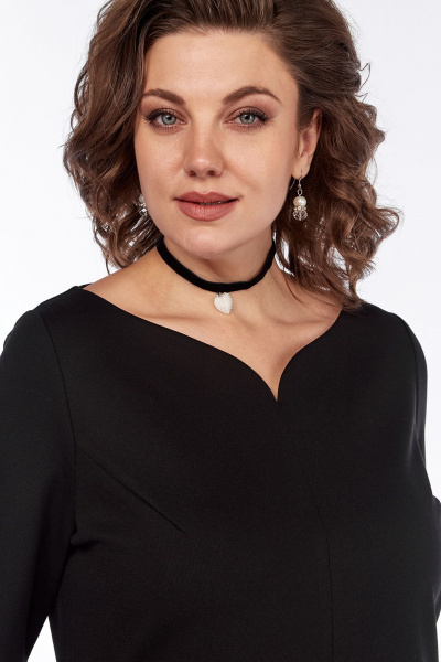 Демисезонное платье из текстиля с фигурной горловиной Jurimex 3209 - фото 4