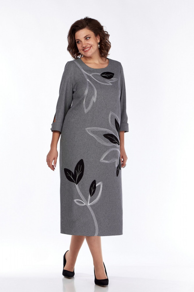 Демисезонное платье с вышивкой и карманами из текстиля Jurimex 3200 - фото 6