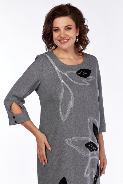 Демисезонное платье с вышивкой и карманами из текстиля Jurimex 3200 - фото 3