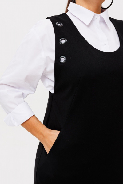 Сарафан прямого кроя из трикотажа и вискозы Anelli 1489 мэри_поппинс - фото 7