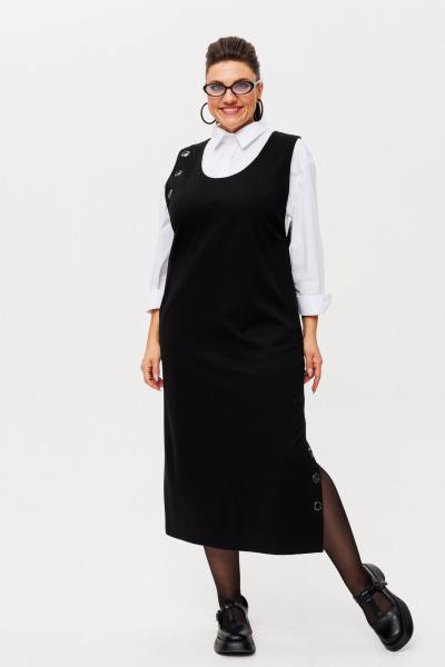 Сарафан прямого кроя из трикотажа и вискозы Anelli 1489 мэри_поппинс - фото 6