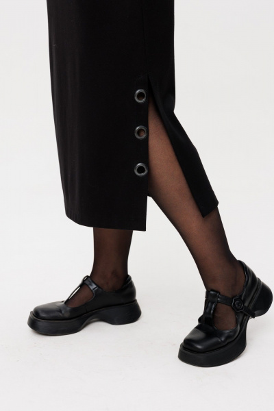 Сарафан прямого кроя из трикотажа и вискозы Anelli 1489 мэри_поппинс - фото 5