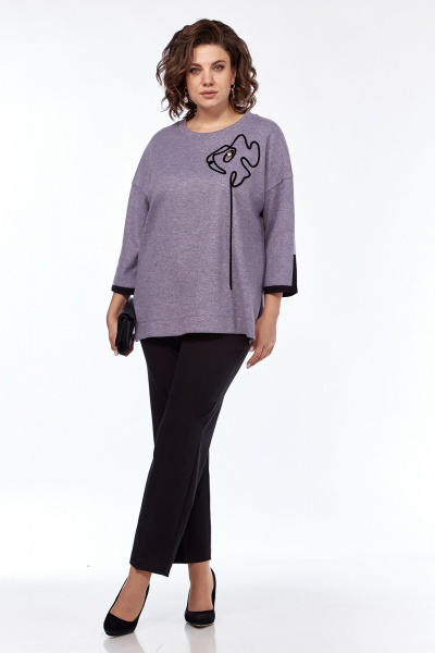 Джемпер свободного силуэта с вышивкой из трикотажа Jurimex 3195-2 - фото 2