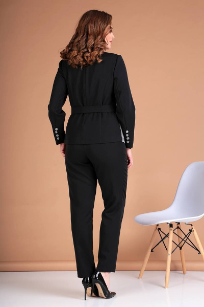 Демисезонный женский комплект из текстиля с зауженными брюками Liona Style 772 - фото 3