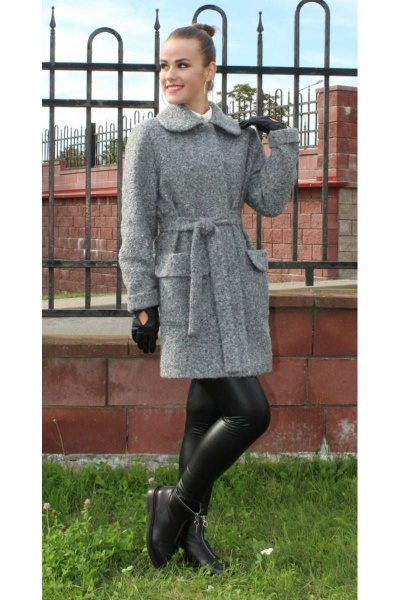 Пальто Arisha 8082 пепельно-серый - фото 1