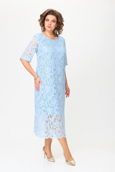 Платье гипюровое А-силуэта до середины икры Solomeya Lux 965Б - фото 7