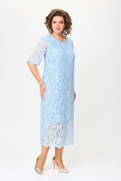 Платье гипюровое А-силуэта до середины икры Solomeya Lux 965Б - фото 5