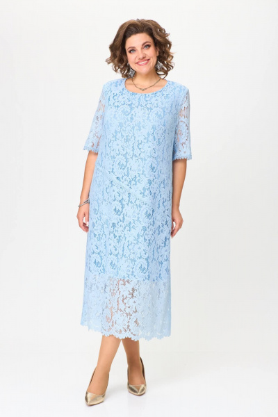 Платье гипюровое А-силуэта до середины икры Solomeya Lux 965Б - фото 1