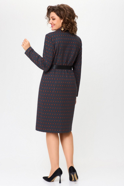 Длинное деловое платье из текстиля с рукавом 3/4 DaLi 5718 серое - фото 3