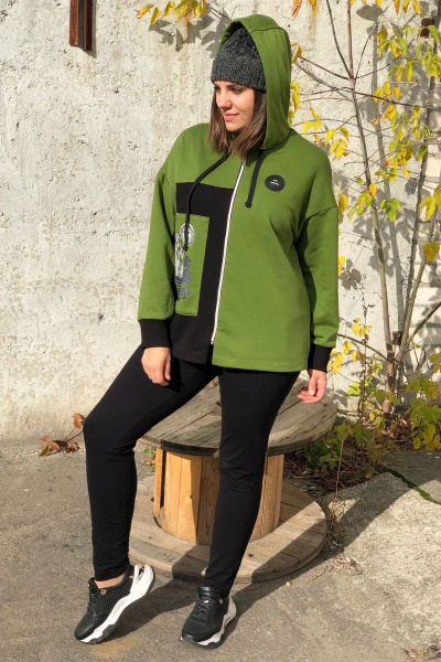 Брюки, жакет Runella 1437 зелень - фото 8