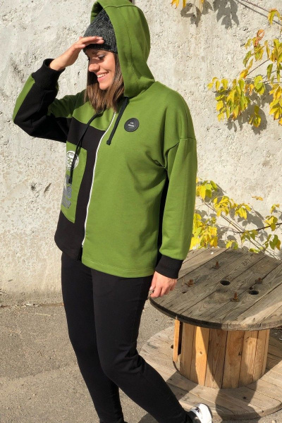 Брюки, жакет Runella 1437 зелень - фото 3