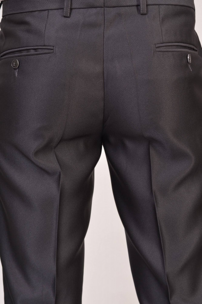 Классические зауженные брюки с стрелками из плотной поливискозы LAGENTE 6005.170 серый - фото 4